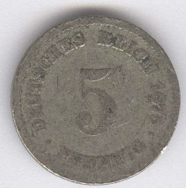 Alemania 5 Pfennig de 1875