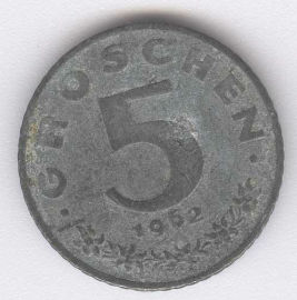 Austria 5 Groschen de 1962