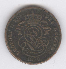 Belgica 2 Centimes de 1870