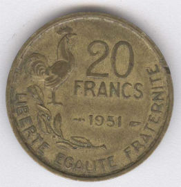Francia 20 Francs de 1951