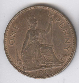 Inglaterra 1 Penny de 1967
