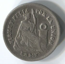 Perú 1 Dinero de 1874