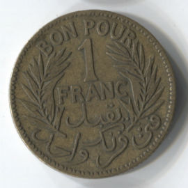 Túnez 1 Franc de 1921