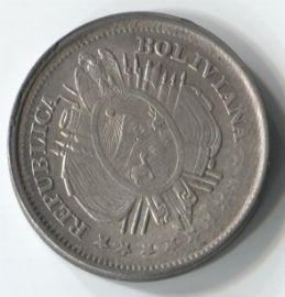 Bolivia 20 Centavos de 1889