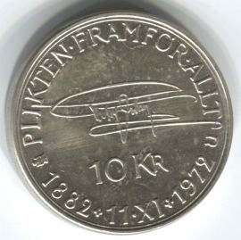 Suecia 10 Krone de 1972